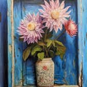 Цветы в старой раме