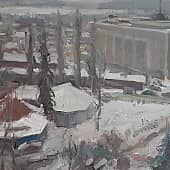 Виды Воронежа.. Зимние крыши (сквер програмистов)