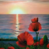 Маки на закате