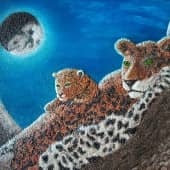 Леопарды при Луне