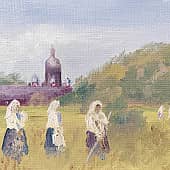 Монастырский покос. Этюд.