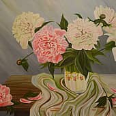 Пионы в вазе