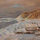 Зимний вечер на Северной Двине