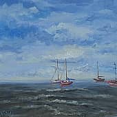 Яхты. Пленэрная живопись ZhNataly