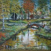 Дождливая осень в старом парке