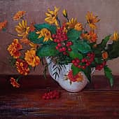 Осенний букетик с калиной