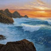 Закат на море