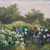 Ирисы цветут на моём газоне. Пленэрная живопись ZhNataly  Судьба картины