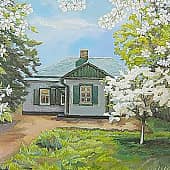 Вишня цветёт в "Домике Чехова", серия "Городские зарисовки" ZhNataly