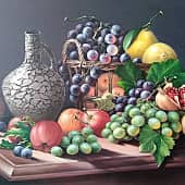 Натюрморт с виноградом