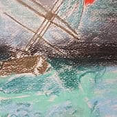 Крушение корабля на море