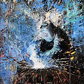 Этюд "Сварка на заводе Колнаг"