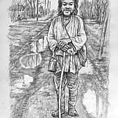 Вояжирующий песнопевец-трубадур на гастролях в хуторе Ясырев