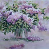 Сирень в вазе.