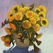 Одуванчики на солнце.