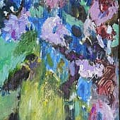 Осенний букет в  голубой вазе