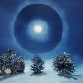 Гало вокруг луны.