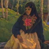 Портрет женщины в русском костюме