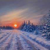 Зимняя дорога. Архангельская область