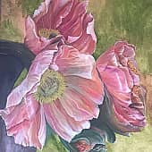 Цветы в вазоне