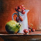 Натюрморт с кувшином и фруктами