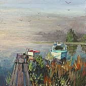 Закат на реке. Вологодская область