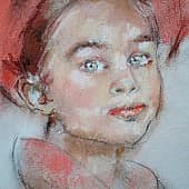 Девочка в красном берете