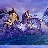 Свет Космоса и тени Мирозданья легли на землю .. горы..