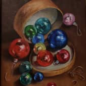 Новогоднее настроение (копия картины неизвестного мне автора)