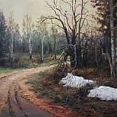 Вечер в весеннем лесу