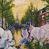 Закат в Амстердаме