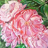 Веточка розовых роз