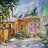 Старый дворик на Никитинской