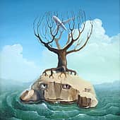 Дерево, произрастающее на живом острове, ловящее самолет