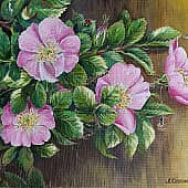 Ветка шиповника и её обитатели.