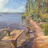 Стол на воде. Волжский этюд.