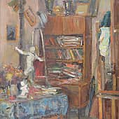 Мастерская. Угол с книжным шкафом