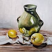 Натюрморт с вазой и фруктами