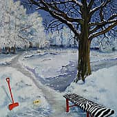 Зебра зимой