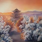 Грушевый сад у старой пагоды в Гуйдэ