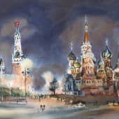 Вечерняя Москва. Васильевский спуск