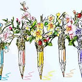 карандаши зацвели