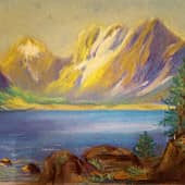 Горный пейзаж. Вольная копия