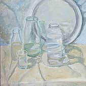 Натюрморт с бутылками №1