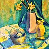 Натюрморт в зеленых тонах