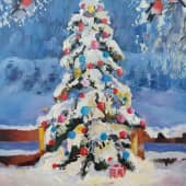 Новогодний подарочек под елкой от Деда Мороза.