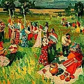 На троицу погода ясная