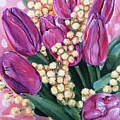 Букет Тюльпаны и мимозы