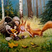 "Белочки" По просьбе моей любимой внученьки. По мотивам.