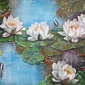 Белые водяные лилии